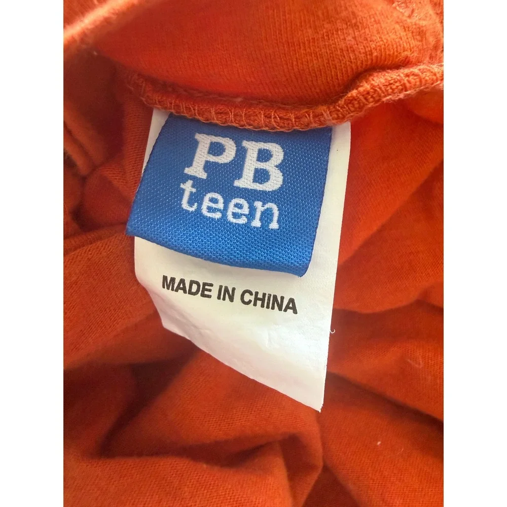 Pottery Barn PB Teen Burnt Orange Twin Duvet Cover Cotton Dorm Bedroom Decor